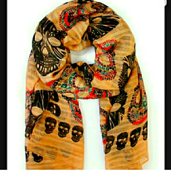 riahfashion of Los Angeles Accessories - Riahfashion Sugar Skull Scarf🧣💀